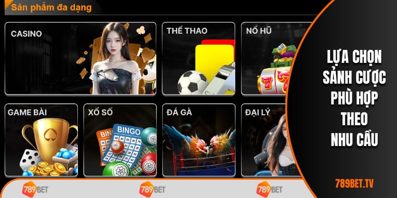Lựa chọn sảnh cược phù hợp theo nhu cầu